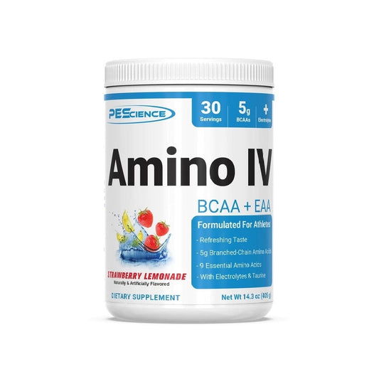 PEScience Amino IV BCAA + EAA - Strawberry Lemonade (405g)