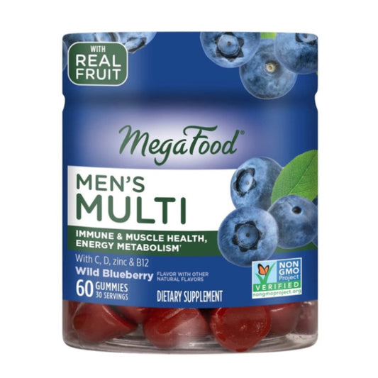 MegaFood Mens Multivitamin - Wild Blueberry (60 Gummies)