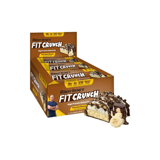 FITCRUNCH Protein Bars - Chocolate Banana (9 Pack)