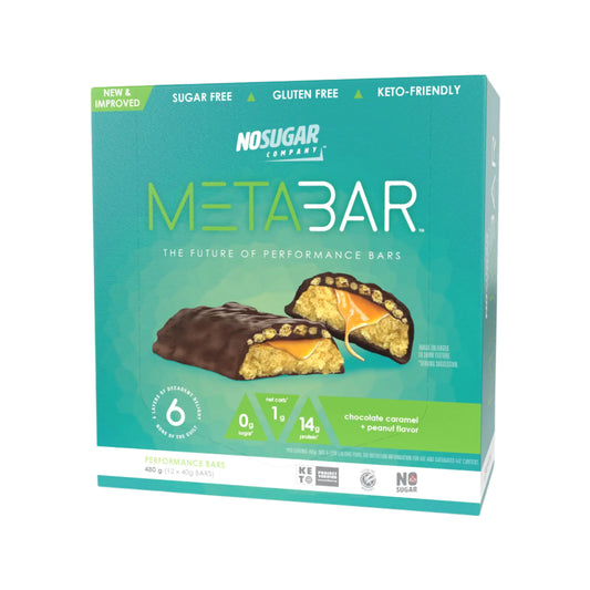 No Sugar Company Meta Bar - Chocolate Caramel & Peanut (12 Pack)