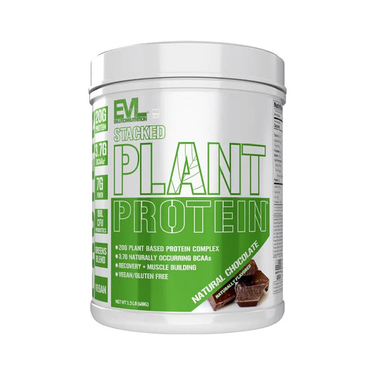 Evlution Nutrition Stacked Plant Protein - Natural Chocolate (1.5LB)