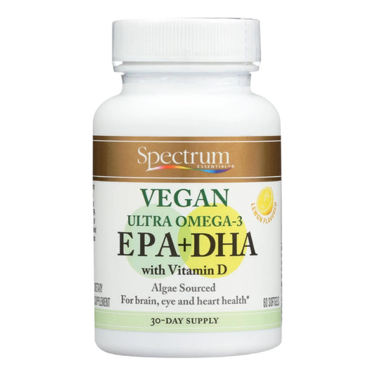 Spectrum Essentials Vegan Ultra Omega-3 - Lemon (60 Softgels)